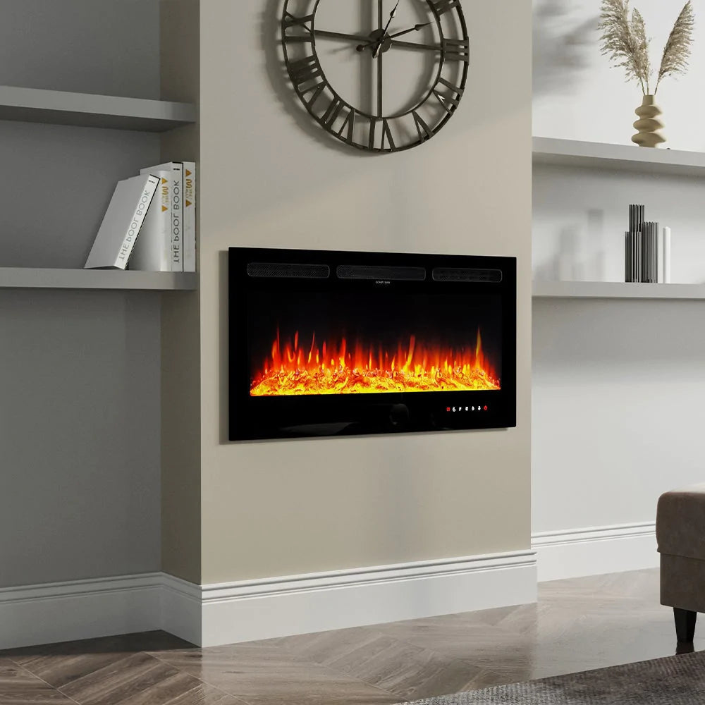 Insert cheminée électrique 101 cm, 900/1800 W, encastrable — Kastelle Argenson — vue 4