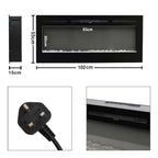 Insert cheminée électrique 101 cm, 900/1800 W, encastrable — Kastelle Argenson — vue 8