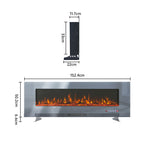 Cheminée électrique 127/152/189 cm, 1800 W, 12 flammes — Kastelle Ravel — vue 10