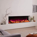 Cheminée électrique 3 faces 125/150 cm, 1800 W, application — Kastelle Lorraine — vue 1