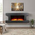 Cheminée électrique murale 132 cm, 1000/2000 W, Wi-Fi — Kastelle Chaumont — vue 1