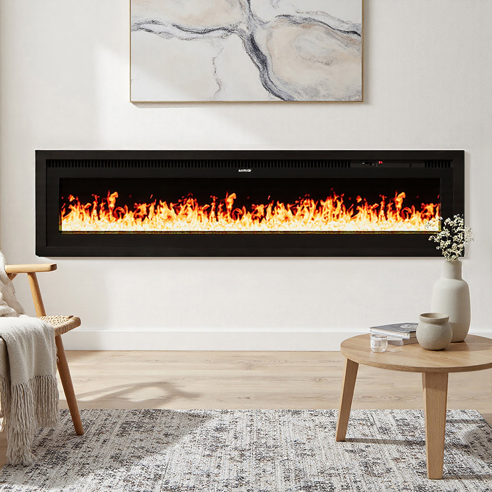 Cheminée électrique 152 cm, 900/1800 W, verre trempé — Kastelle Trianon — vue 3