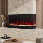 Cheminée électrique encastrable 150 cm, 750/1500 W, Wi-Fi — Kastelle Noirmont — vue 1