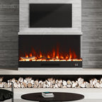 Cheminée électrique encastrable 150 cm, 750/1500 W, Wi-Fi — Kastelle Noirmont — vue 4