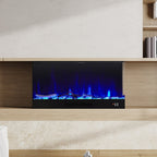 Cheminée électrique encastrable 150 cm, 750/1500 W, Wi-Fi — Kastelle Noirmont — vue 5