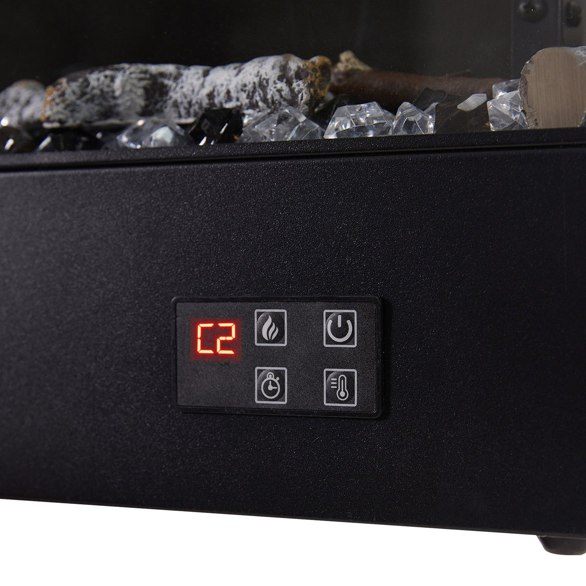 Cheminée électrique encastrable 150 cm, 750/1500 W, Wi-Fi — Kastelle Noirmont — vue 7