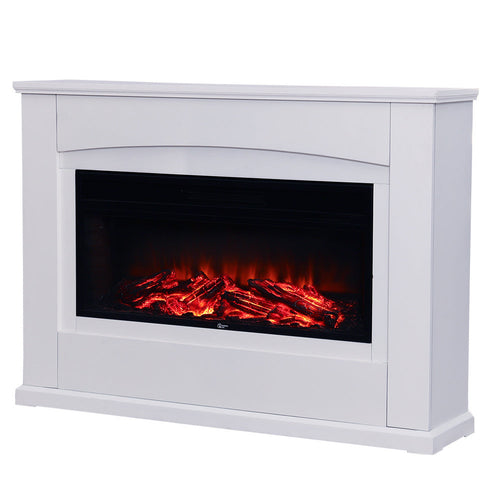 Cheminée électrique avec manteau blanc 122 cm, 900/1800 W — Kastelle Vézelay — vue 2