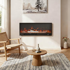 Cheminée électrique encastrable 117 cm, 750/1500 W, application — Kastelle Ardenne — vue 4